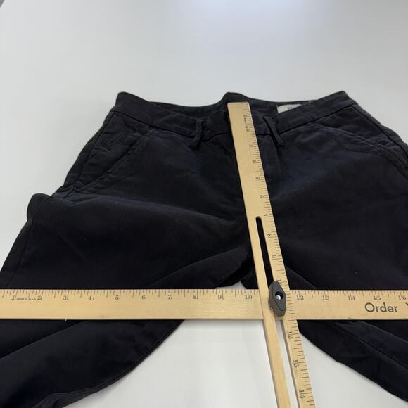 Anthropologie Reiko Pants Women 25 Black Sandy 2 Basic Stretch Slim Straight Leg - Picture 8 of 9